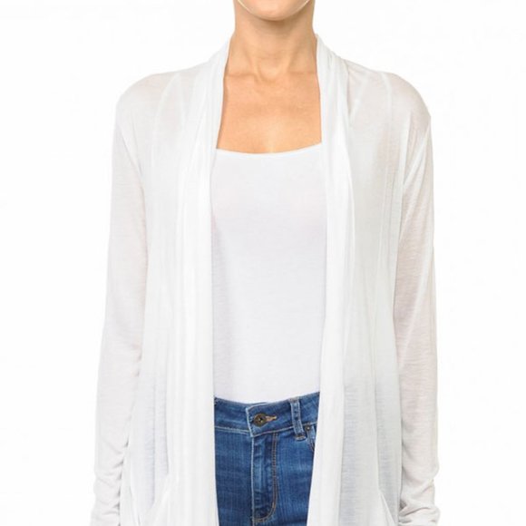 SHAWL COLLAR OPEN CARDIGAN - Picture 2 of 2